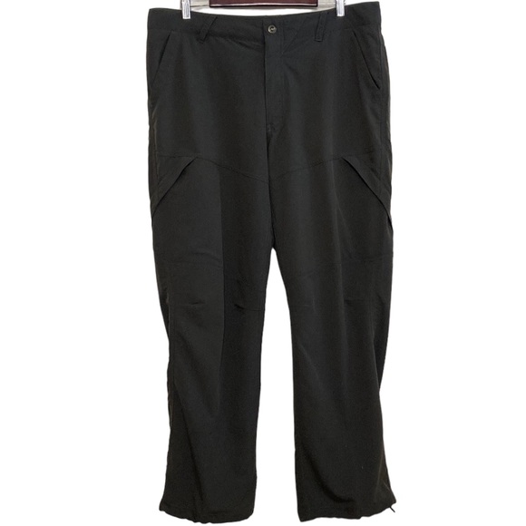 MEC Pants Mens 34 x 32 Gray Zip Pockets Straight Leg Drawcord Outdoor Camping - Picture 1 of 15